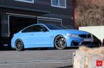 BMW M4 Coupe Yas Marina Blue on Vossen Wheels (CVT) 2017 года